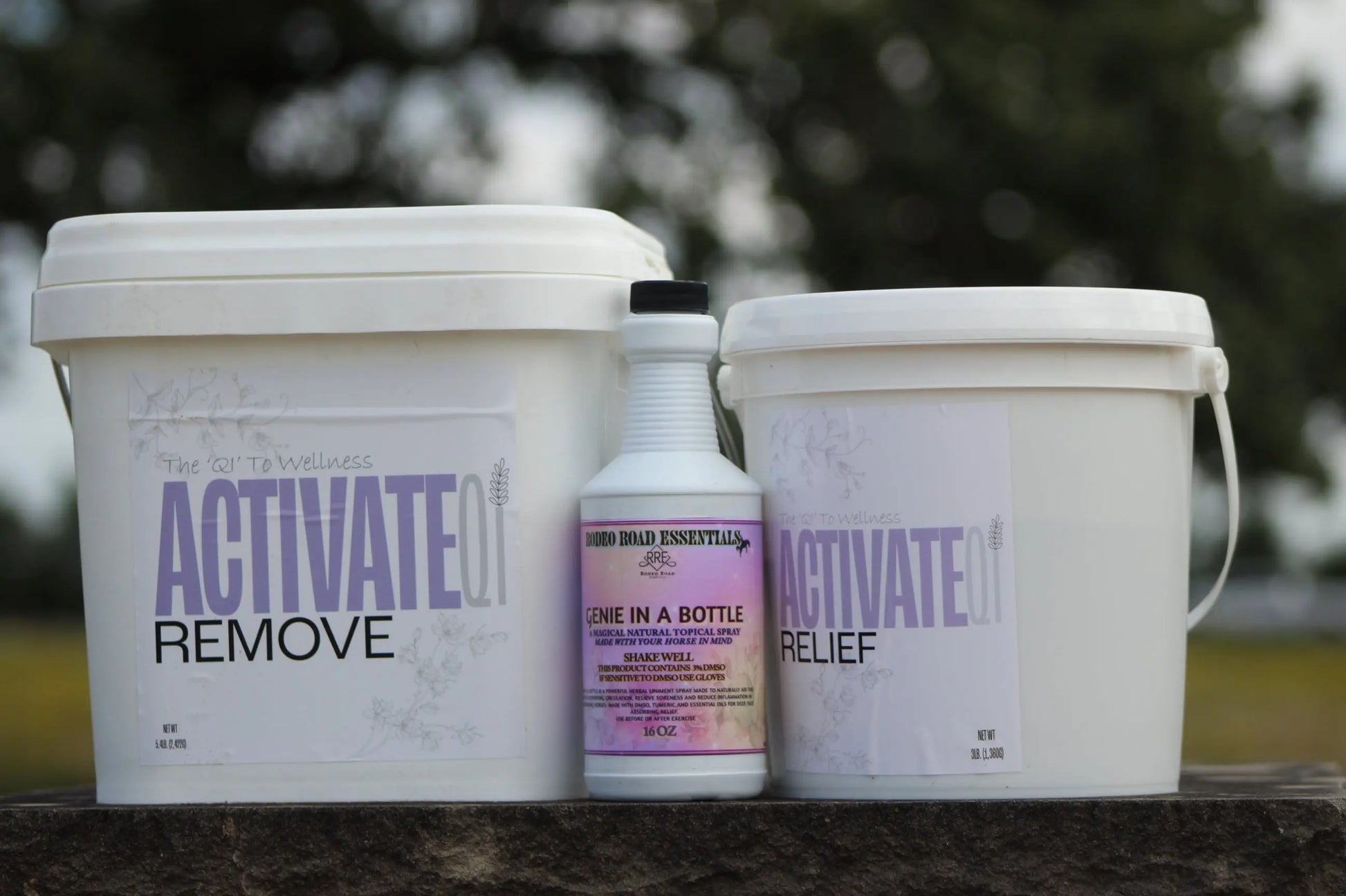 Image of the Let Those Lymphs Flow Detox Bundle by Rodeo Road Essentials, featuring the Activate Remove and Genie in a Bottle products, designed for detoxification support.