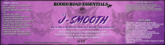 J-Smooth Cream -  For Hard Working Athletes Rodeo Road Essentials