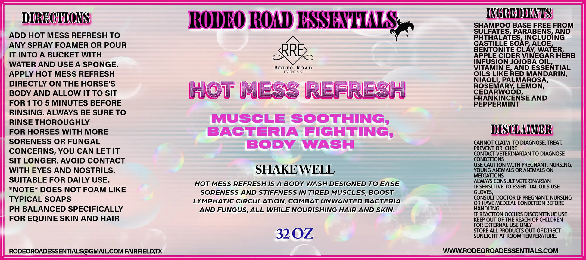 Hot Mess Refresh- Wash Rodeo Road Essentials