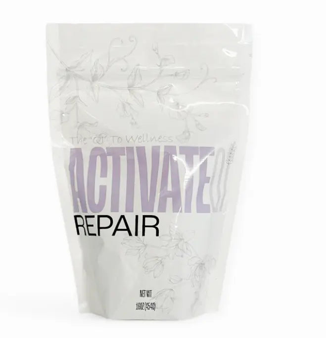 ActivateQi Repair product packaging by Rodeo Road Essentials, designed for healing injuries in horses and dogs.